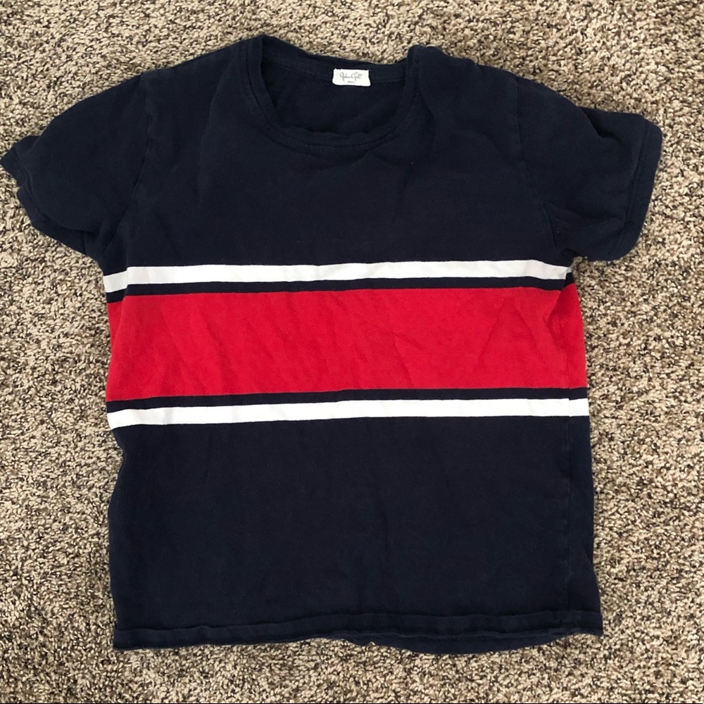 Brandy Melville Navy/Red Stripe Top